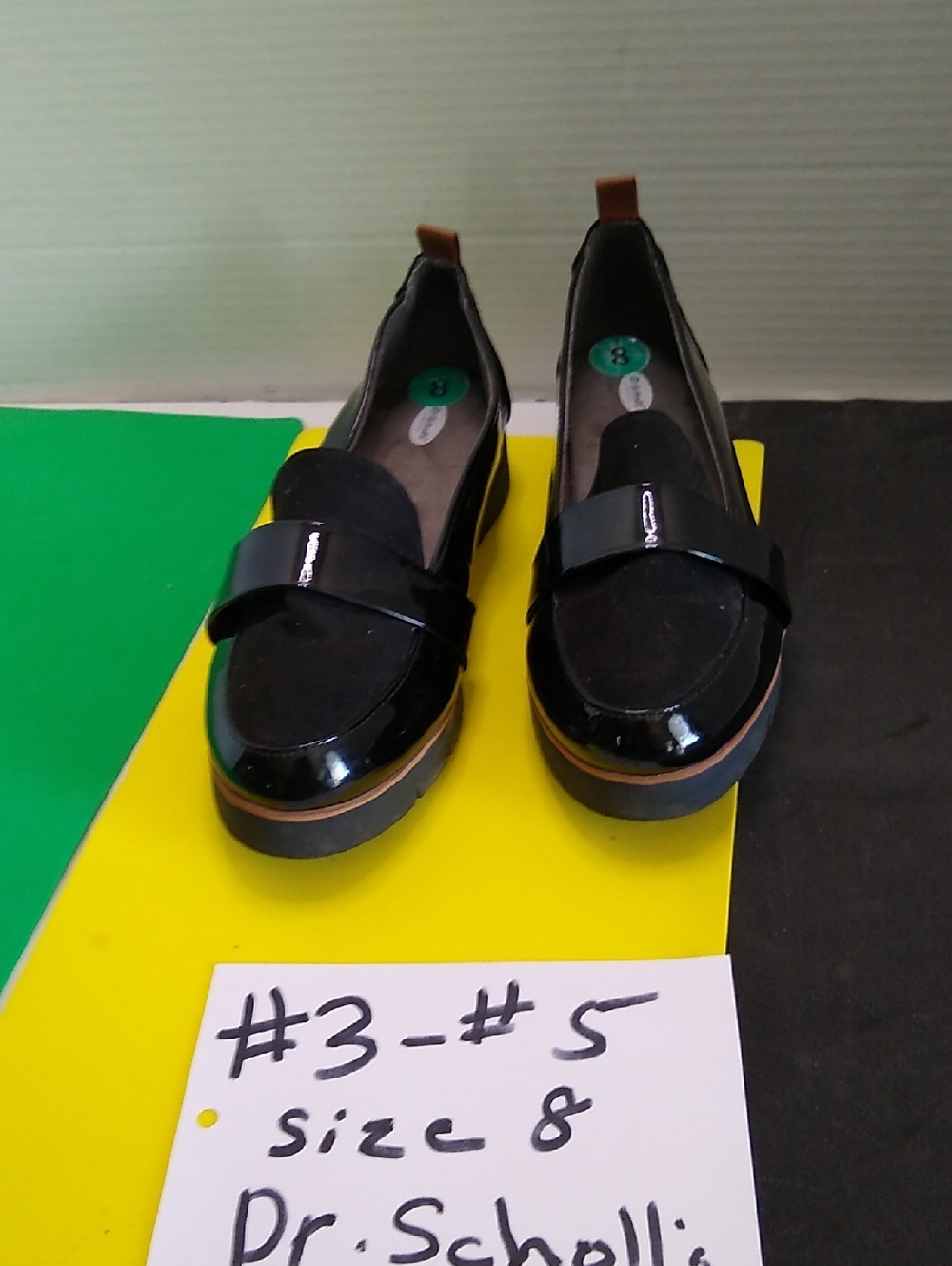 Dr. Scholl's Black Patent Platform Loafers for Women